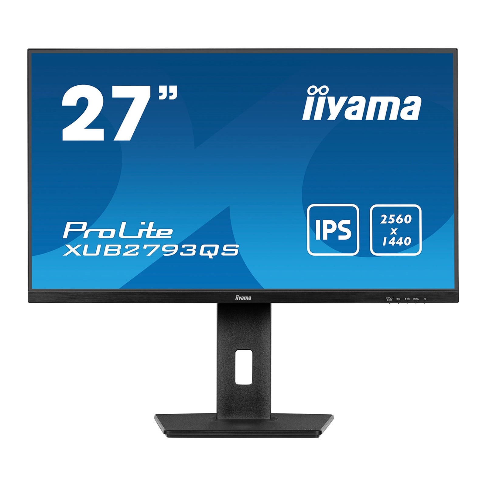 iiyama Prolite XU2793QS-B6 27 inch IPS Monitor, WQHD, 1ms, HDMI, DisplayPort, 100Hz, Speakers, Black, Internal PSU, VESA-PCR Business Solutions Ltd